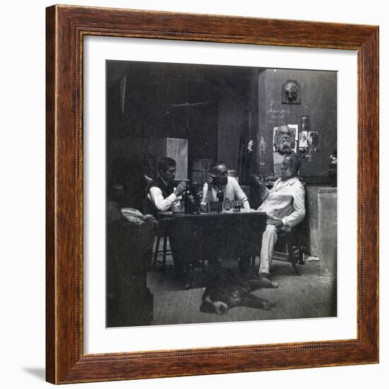 Samuel Murray, Thomas Eakins and William O'Donovan in Eakins's Chestnut Street Studio, c.1891-2-Thomas Cowperthwait Eakins-Framed Giclee Print