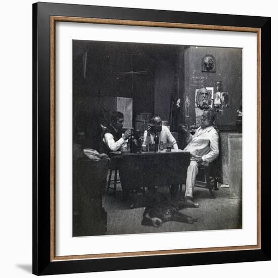 Samuel Murray, Thomas Eakins and William O'Donovan in Eakins's Chestnut Street Studio, c.1891-2-Thomas Cowperthwait Eakins-Framed Giclee Print