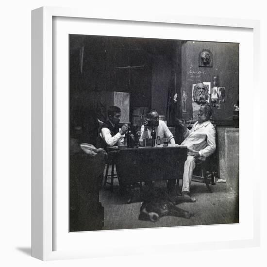 Samuel Murray, Thomas Eakins and William O'Donovan in Eakins's Chestnut Street Studio, c.1891-2-Thomas Cowperthwait Eakins-Framed Giclee Print