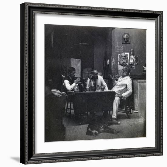 Samuel Murray, Thomas Eakins and William O'Donovan in Eakins's Chestnut Street Studio, c.1891-2-Thomas Cowperthwait Eakins-Framed Giclee Print