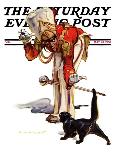 "Fireman with Winning Hand," Saturday Evening Post Cover, March 12, 1938-Samuel Nelson Abbott-Mounted Giclee Print