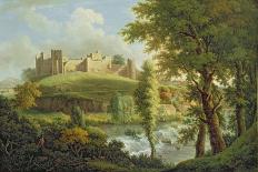 Ludlow Castle with Dinham Weir, from the South-West, c.1765-69-Samuel Scott-Framed Giclee Print