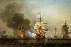 Vice Admiral Sir George Anson's (1697-1762) Victory Off Cape Finisterre, 1749-Samuel Scott-Giclee Print