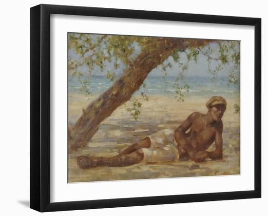 Samuel Under a Tree, Jamaica-Henry Scott Tuke-Framed Giclee Print