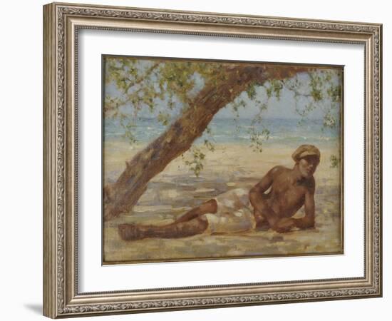 Samuel under a Tree, Jamaica-Henry Scott Tuke-Framed Giclee Print