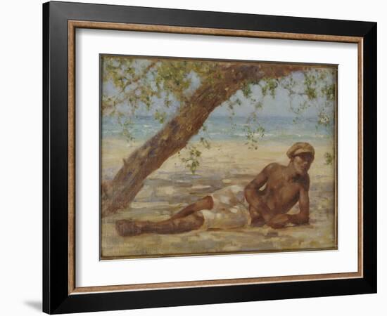 Samuel under a Tree, Jamaica-Henry Scott Tuke-Framed Giclee Print