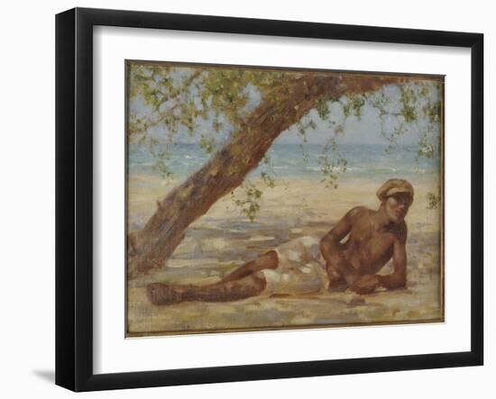 Samuel under a Tree, Jamaica-Henry Scott Tuke-Framed Giclee Print