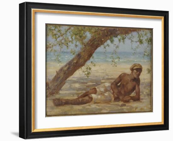 Samuel under a Tree, Jamaica-Henry Scott Tuke-Framed Giclee Print