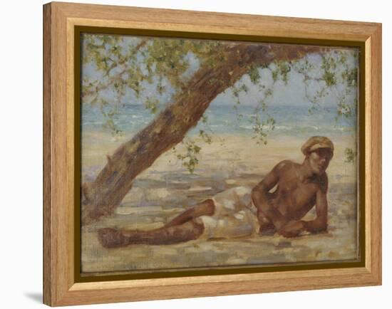 Samuel under a Tree, Jamaica-Henry Scott Tuke-Framed Premier Image Canvas