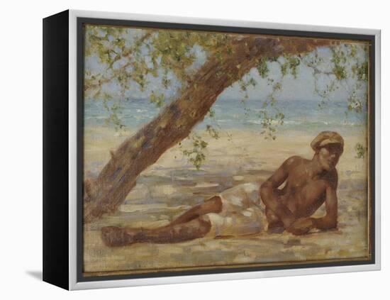 Samuel under a Tree, Jamaica-Henry Scott Tuke-Framed Premier Image Canvas