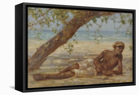 Samuel Under a Tree, Jamaica-Henry Scott Tuke-Framed Premier Image Canvas