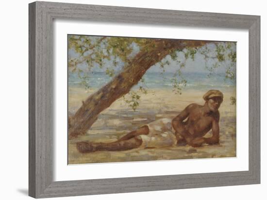 Samuel Under a Tree, Jamaica-Henry Scott Tuke-Framed Giclee Print