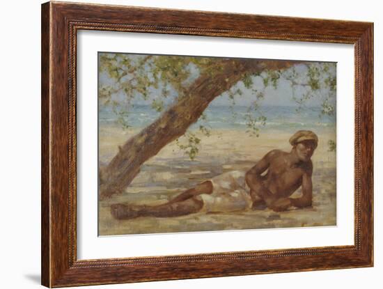 Samuel Under a Tree, Jamaica-Henry Scott Tuke-Framed Giclee Print