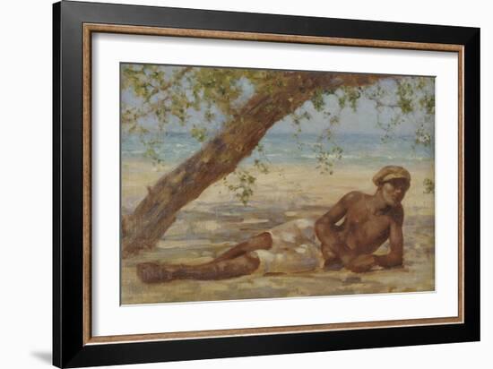 Samuel Under a Tree, Jamaica-Henry Scott Tuke-Framed Giclee Print