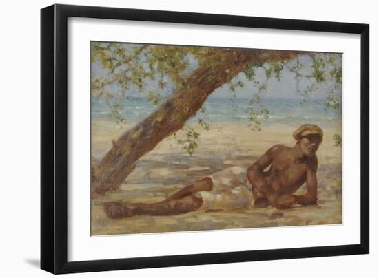 Samuel Under a Tree, Jamaica-Henry Scott Tuke-Framed Giclee Print