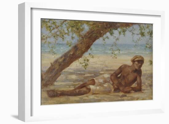 Samuel Under a Tree, Jamaica-Henry Scott Tuke-Framed Giclee Print