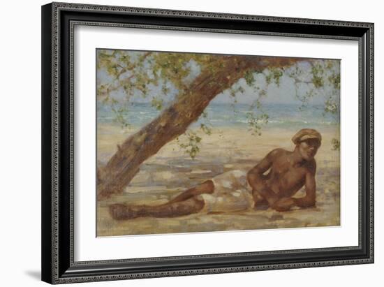 Samuel Under a Tree, Jamaica-Henry Scott Tuke-Framed Giclee Print