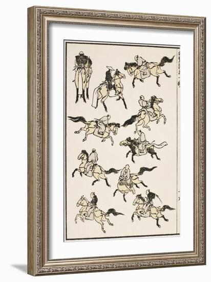 Samurai, 1817-Katsushika Hokusai-Framed Giclee Print