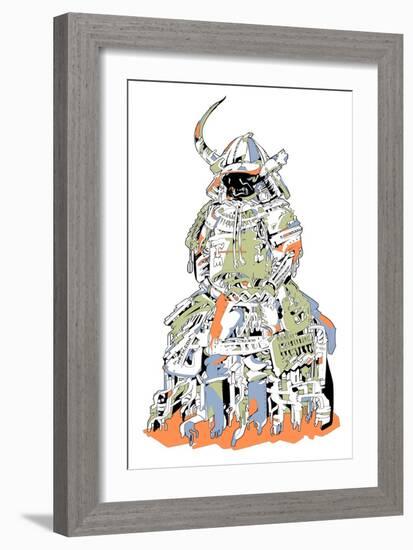 Samurai Armor-HR-FM-Framed Art Print