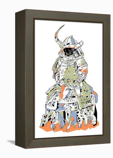 Samurai Armor-HR-FM-Framed Stretched Canvas