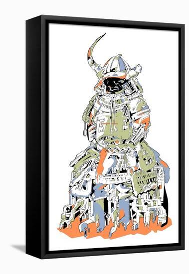 Samurai Armor-HR-FM-Framed Stretched Canvas