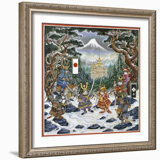 Samurai Cats-Bill Bell-Framed Giclee Print