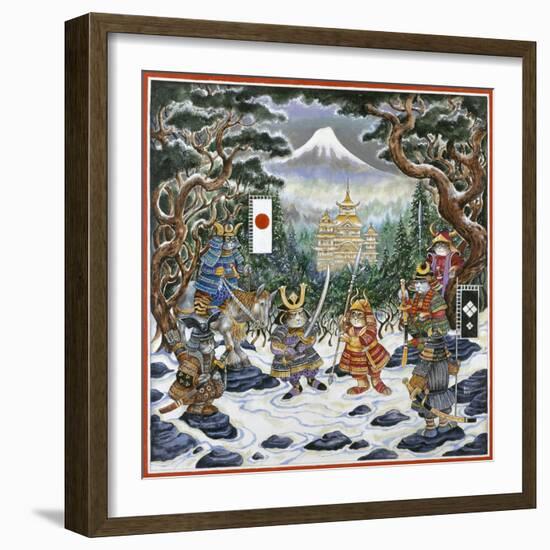 Samurai Cats-Bill Bell-Framed Giclee Print