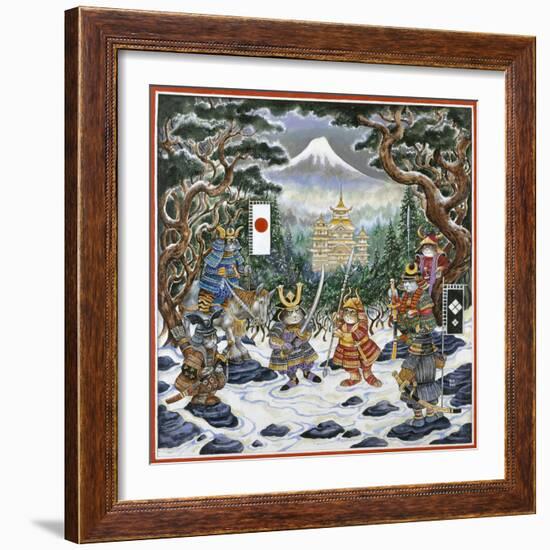 Samurai Cats-Bill Bell-Framed Giclee Print