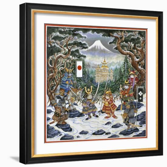 Samurai Cats-Bill Bell-Framed Giclee Print