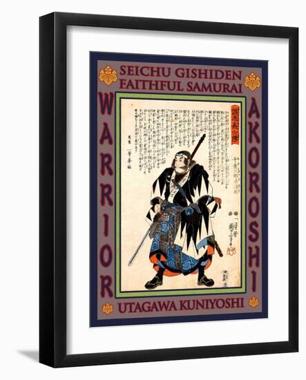 Samurai Chiba Saburohei Mitsutada-Kuniyoshi Utagawa-Framed Giclee Print