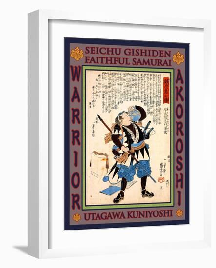 Samurai Hayami Sozaemon Mitsutaka-Kuniyoshi Utagawa-Framed Giclee Print