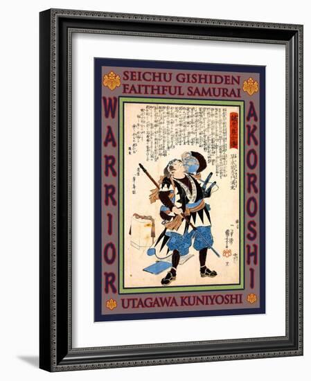 Samurai Hayami Sozaemon Mitsutaka-Kuniyoshi Utagawa-Framed Giclee Print