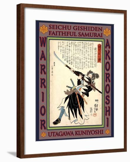 Samurai Isoai Juroemon Masahisa-Kuniyoshi Utagawa-Framed Giclee Print