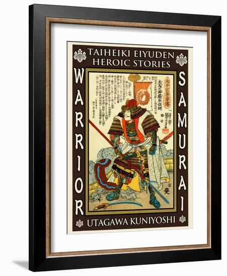 Samurai Kato Yoshiaki-Kuniyoshi Utagawa-Framed Giclee Print