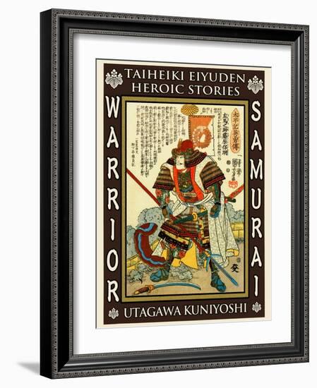 Samurai Kato Yoshiaki-Kuniyoshi Utagawa-Framed Giclee Print