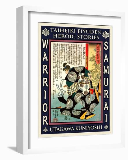 Samurai Mori Nagasada-Kuniyoshi Utagawa-Framed Giclee Print