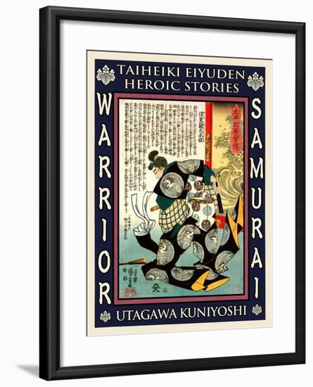 Samurai Mori Nagasada-Kuniyoshi Utagawa-Framed Giclee Print