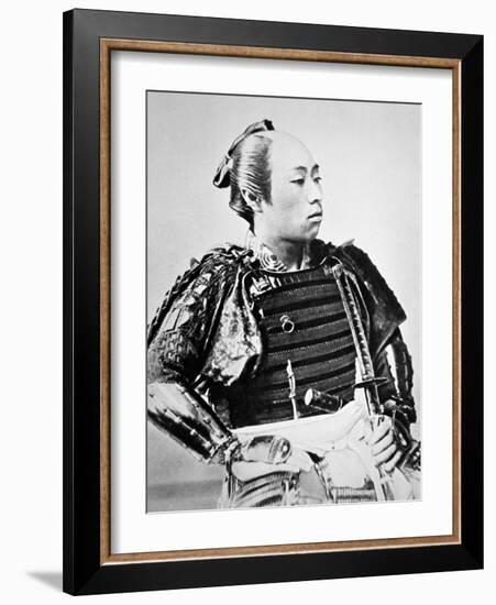 Samurai of Old Japan with Traditional Hairstyle-Japanese Photographer-Framed Giclee Print