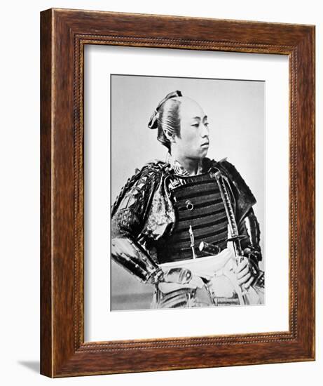 Samurai of Old Japan with Traditional Hairstyle-Japanese Photographer-Framed Giclee Print