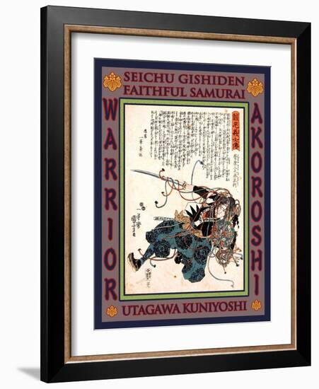 Samurai Sugenoya Sannojo Masatoshi-Kuniyoshi Utagawa-Framed Giclee Print