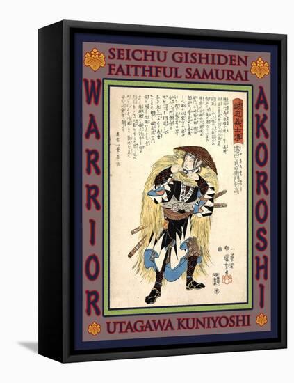 Samurai Tokuda Sadaemon Yukitaka-Kuniyoshi Utagawa-Framed Premier Image Canvas