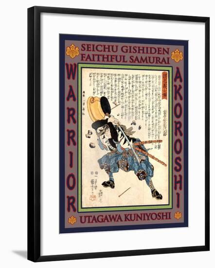 Samurai Tomimori Suke-Emon Masakata-Kuniyoshi Utagawa-Framed Giclee Print