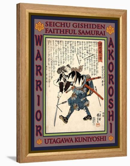 Samurai Yoshida Sadaemon Kanesada-Kuniyoshi Utagawa-Framed Premier Image Canvas