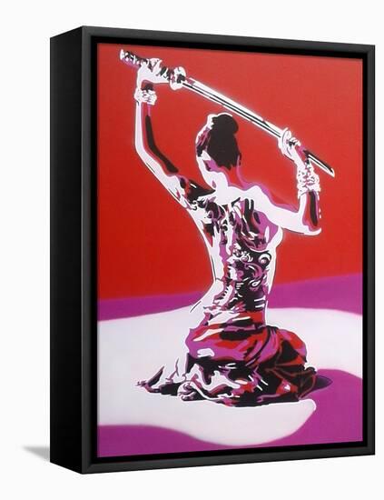 Samurai-Abstract Graffiti-Framed Premier Image Canvas