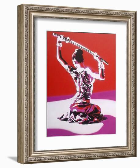 Samurai-Abstract Graffiti-Framed Giclee Print