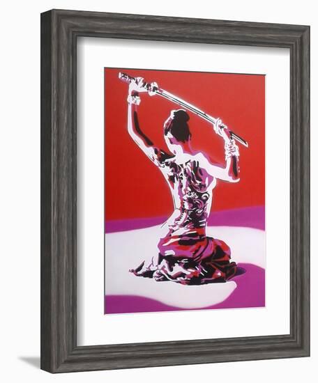 Samurai-Abstract Graffiti-Framed Giclee Print