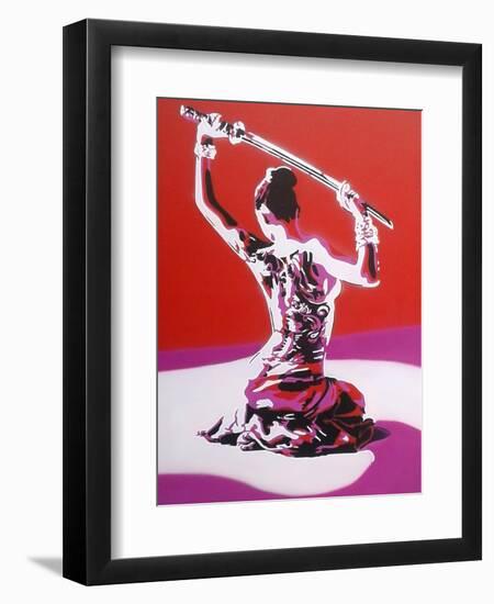 Samurai-Abstract Graffiti-Framed Giclee Print