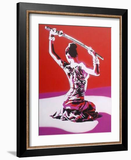 Samurai-Abstract Graffiti-Framed Giclee Print