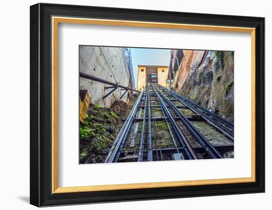 San Agustin Funicular in Valparaiso, Chile-jkraft5-Framed Photographic Print