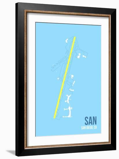 SAN Airport Layout-08 Left-Framed Giclee Print